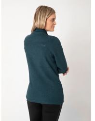 2117 of Sweden Trollebo dámska fleecová mikina s kapucňou, Dark Mint (2)
